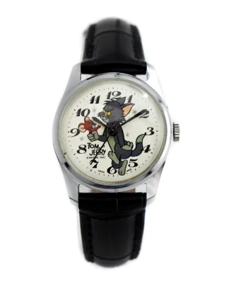 Cartoon watch featuring Tom and Jerry