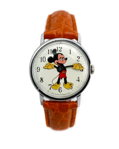 Mickey Mouse watch with orange strap