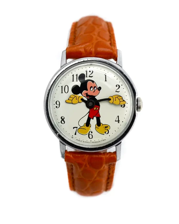 Mickey Mouse watch with orange strap