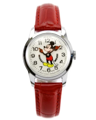 Vintage Bradley Mickey Mouse Watch 1972 Swiss Made Mechanical