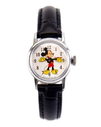 Mickey Mouse watch with black strap