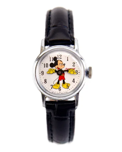 Mickey Mouse watch with black strap