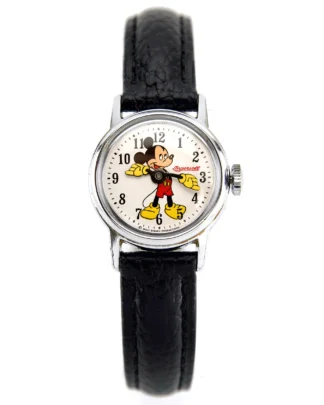 Vintage Mickey Mouse Watch 1970 Ingersoll - Timex Disney Mechanical