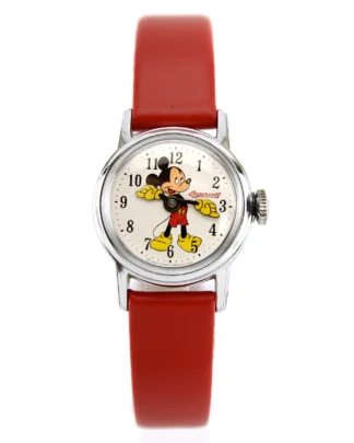 Vintage Mickey Mouse Watch 1970 Ingersoll - Timex Disney Mechanical
