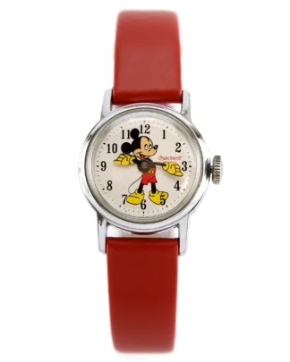 Vintage Mickey Mouse Watch 1970 Ingersoll - Timex Disney Mechanical