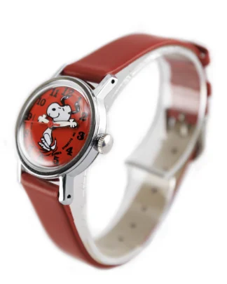 Vintage Snoopy Watch 1970s Timex | Manual-Wind | Peanuts Red Character Dial