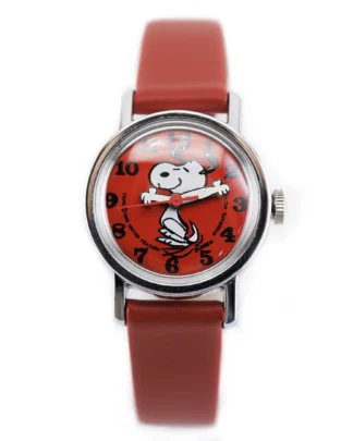 Vintage Snoopy Watch 1970s Timex | Manual-Wind | Peanuts Red Character Dial