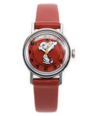 Vintage Snoopy Watch 1970s Timex | Manual-Wind | Peanuts Red Character Dial